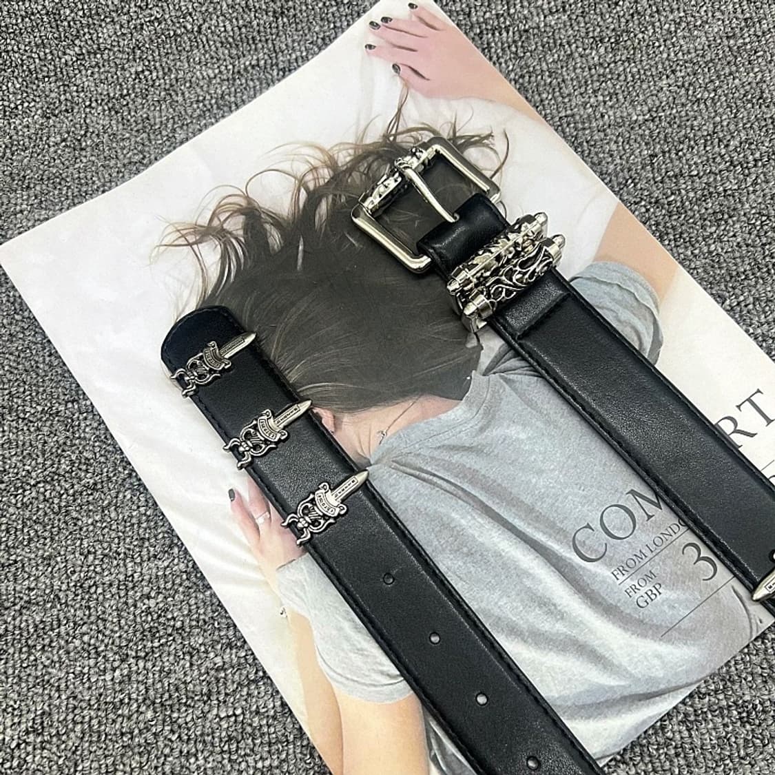 스터드 래더 벨트 상품이미지8