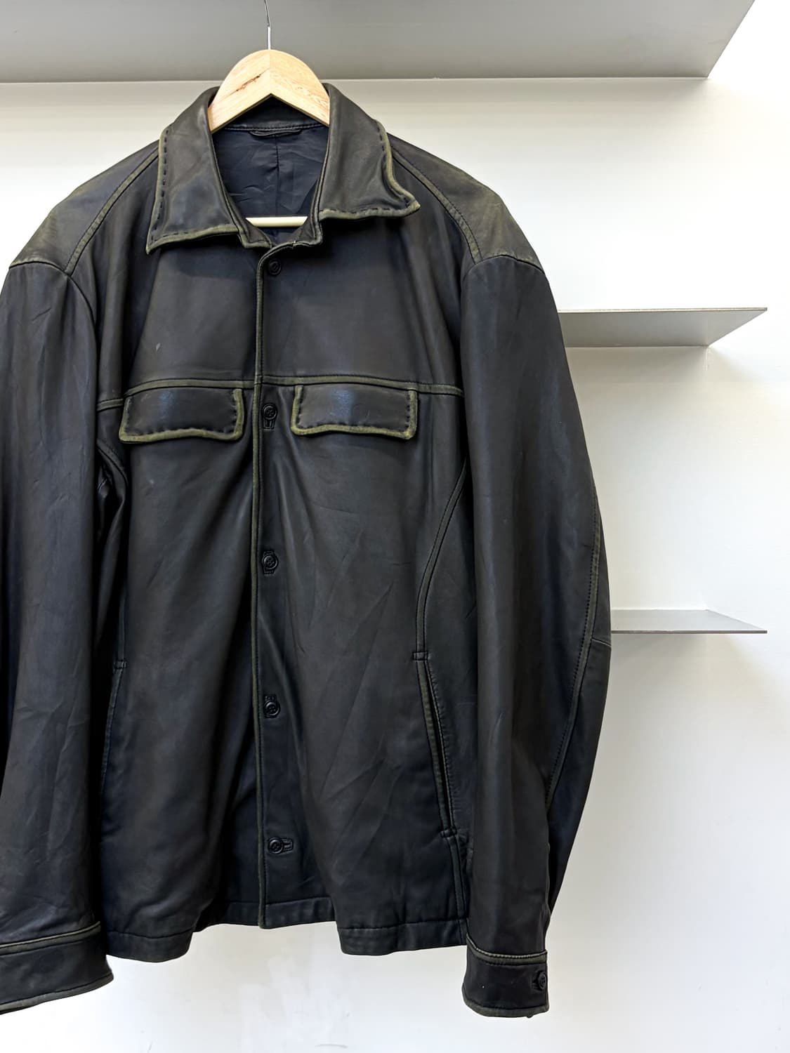 듀얼 웨스턴 램 레더 자켓 상품이미지2