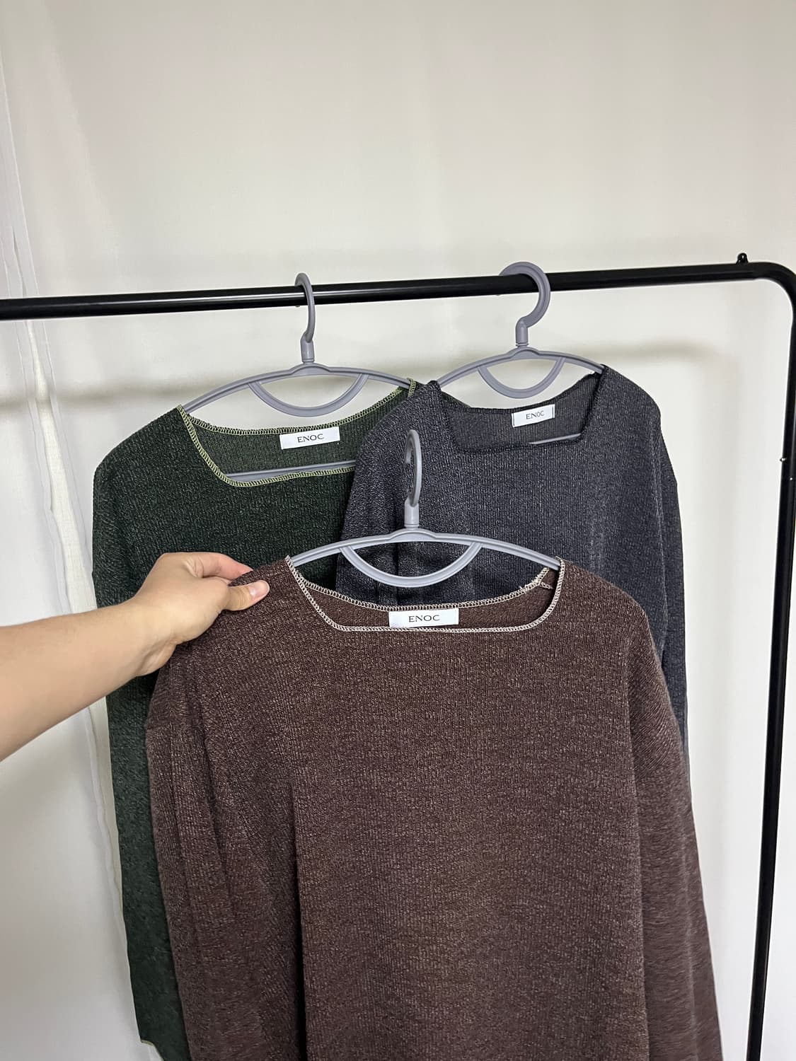 썸머 보타닉 스퀘어넥 니트 티셔츠 상품이미지2