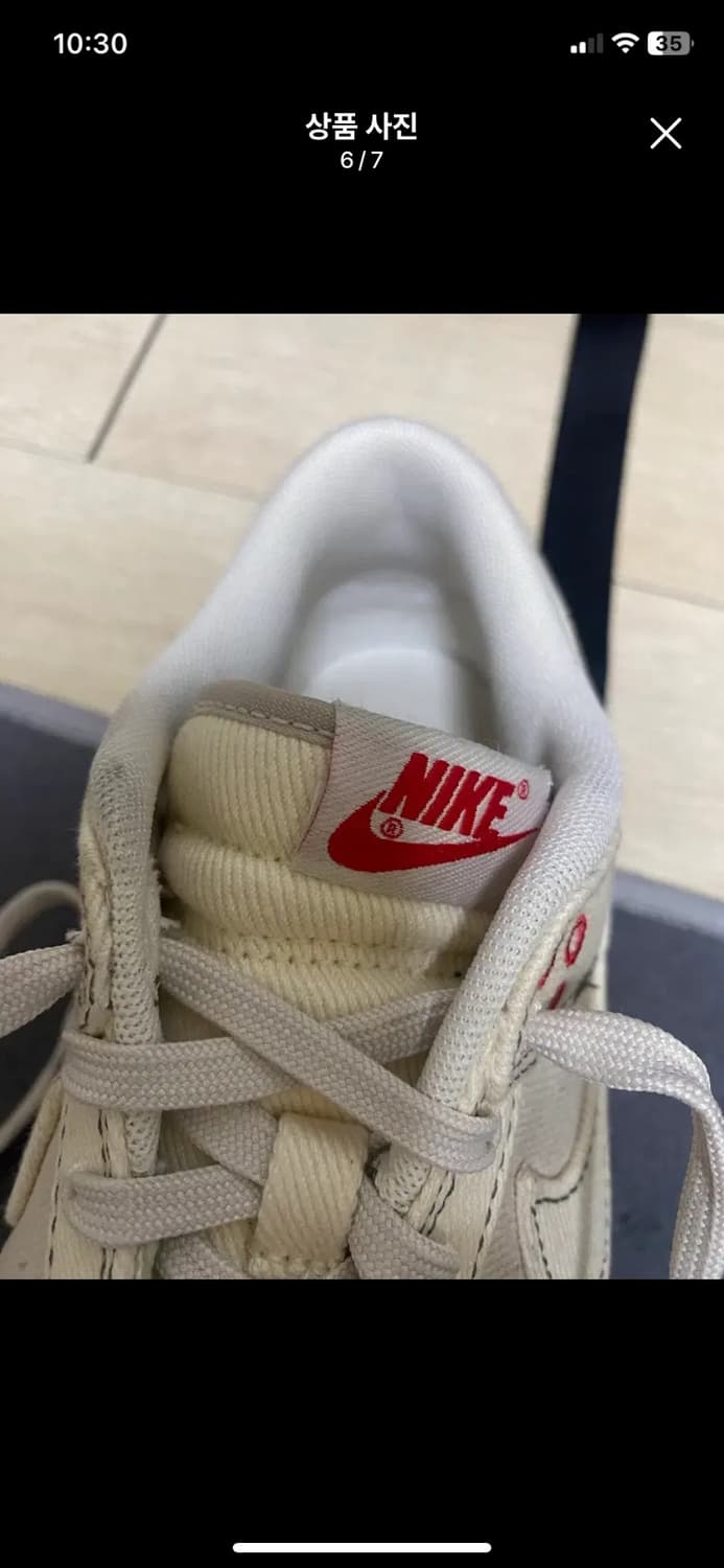 [NIKE] 나이키 덩크로우 베이지 레드 255 상품이미지6
