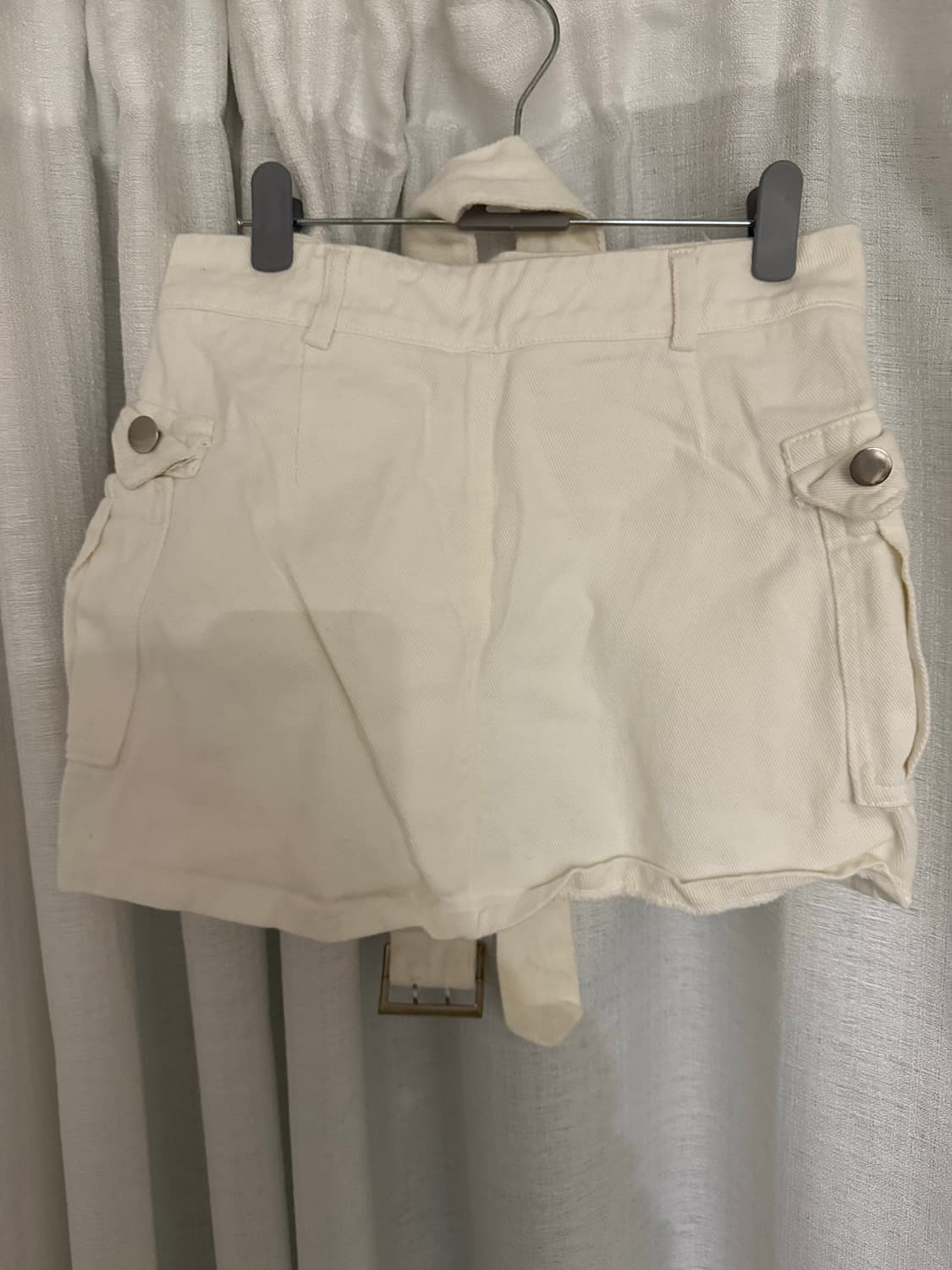 빈티지 청 화이트 치마 상품이미지2