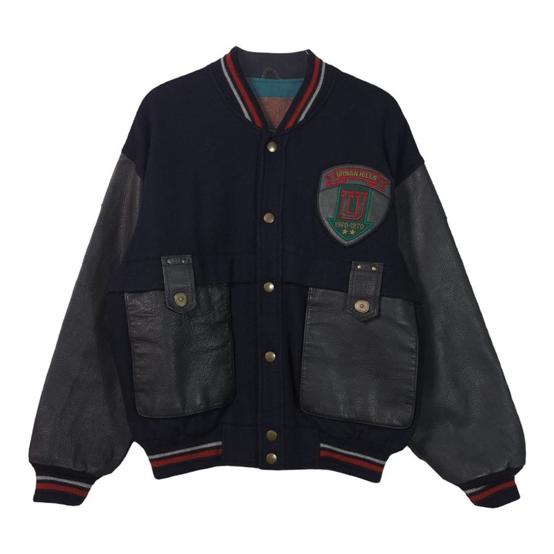 Urban Hills 울&레더 바시티 자켓 Tokyo Japan 빈티지 상품이미지1