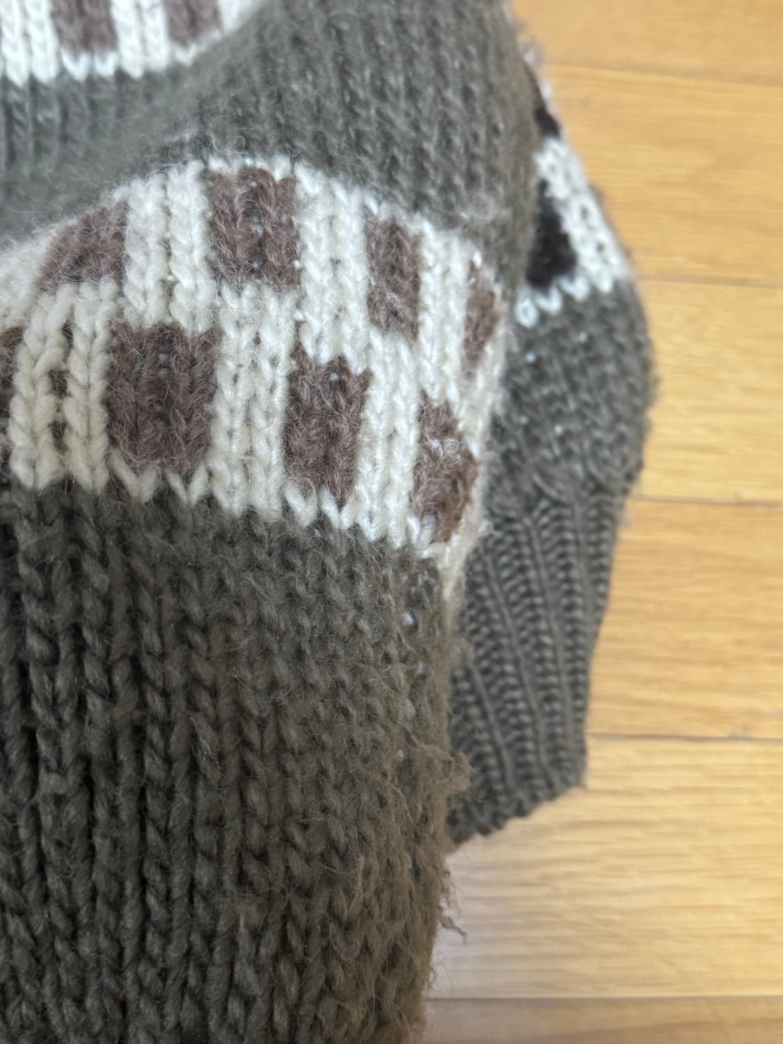 더오픈프로덕트 자카드 니트 후드집업 상품이미지6