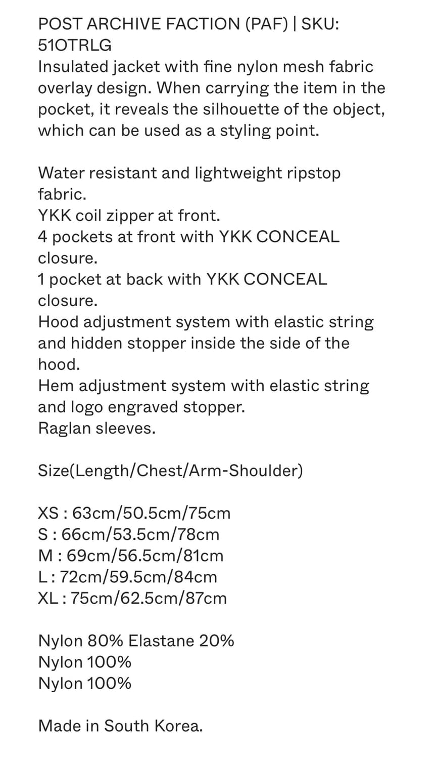 Paf 5.1 Technical Jacket Right LightGrey 상품이미지8