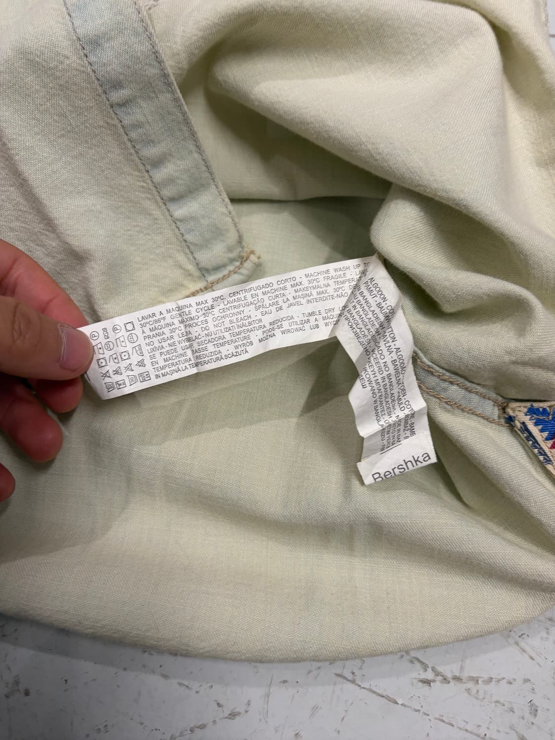 Bershka 에스닉 패턴 웨스턴 포켓 데님 셔츠  상품이미지6