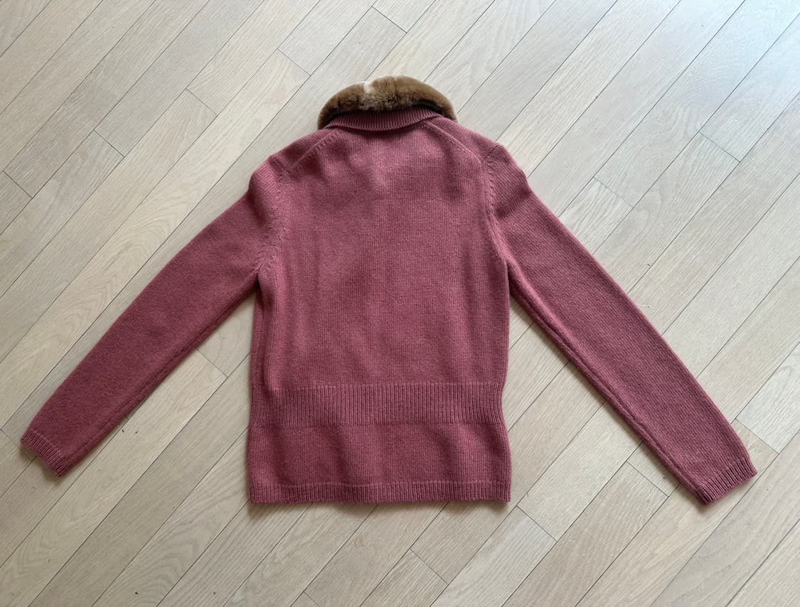 [정가70.새상품급] MINE 리얼 밍크퍼 울100 가디건 마인 상품이미지4