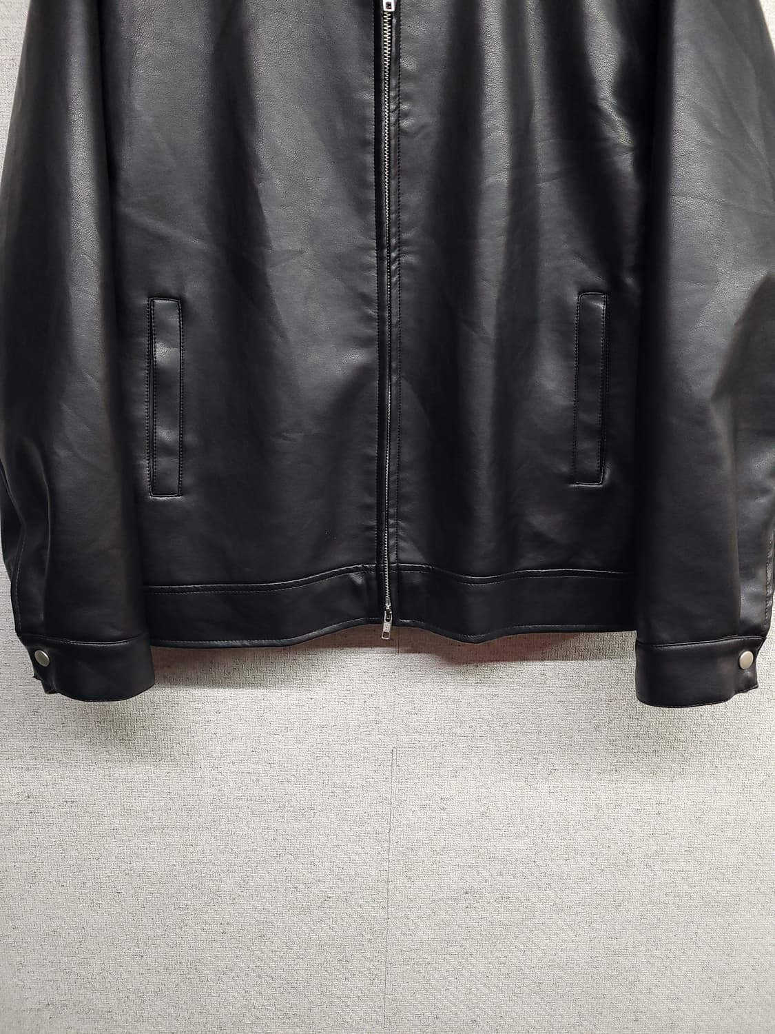 무드인사이드 투웨이 비건 레더 자켓 상품이미지2