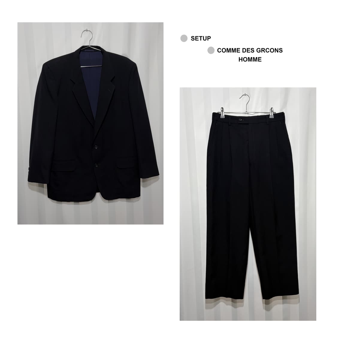 80s 꼼데가르송 옴므 울 셋업 상품이미지1