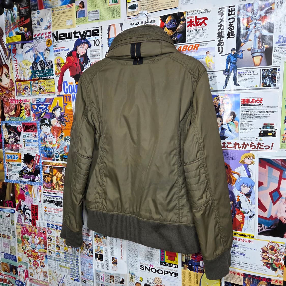 빈티지 카키 하이넥 누빔 항공 점퍼 상품이미지6