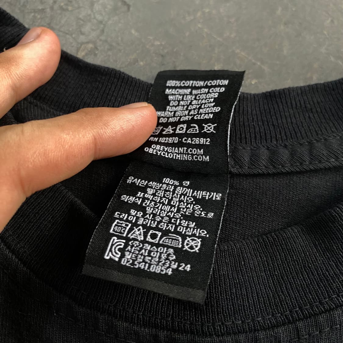 오베이 백프린팅 반팔티셔츠 100 상품이미지4