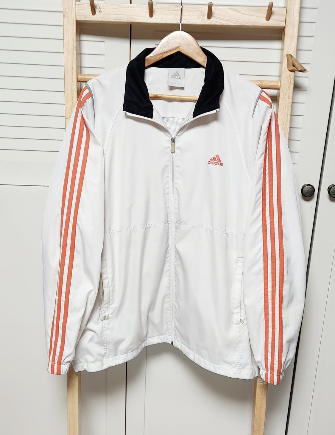 대장 아디다스 삼선 화이트x오렌지 바람막이 자켓 상품이미지6