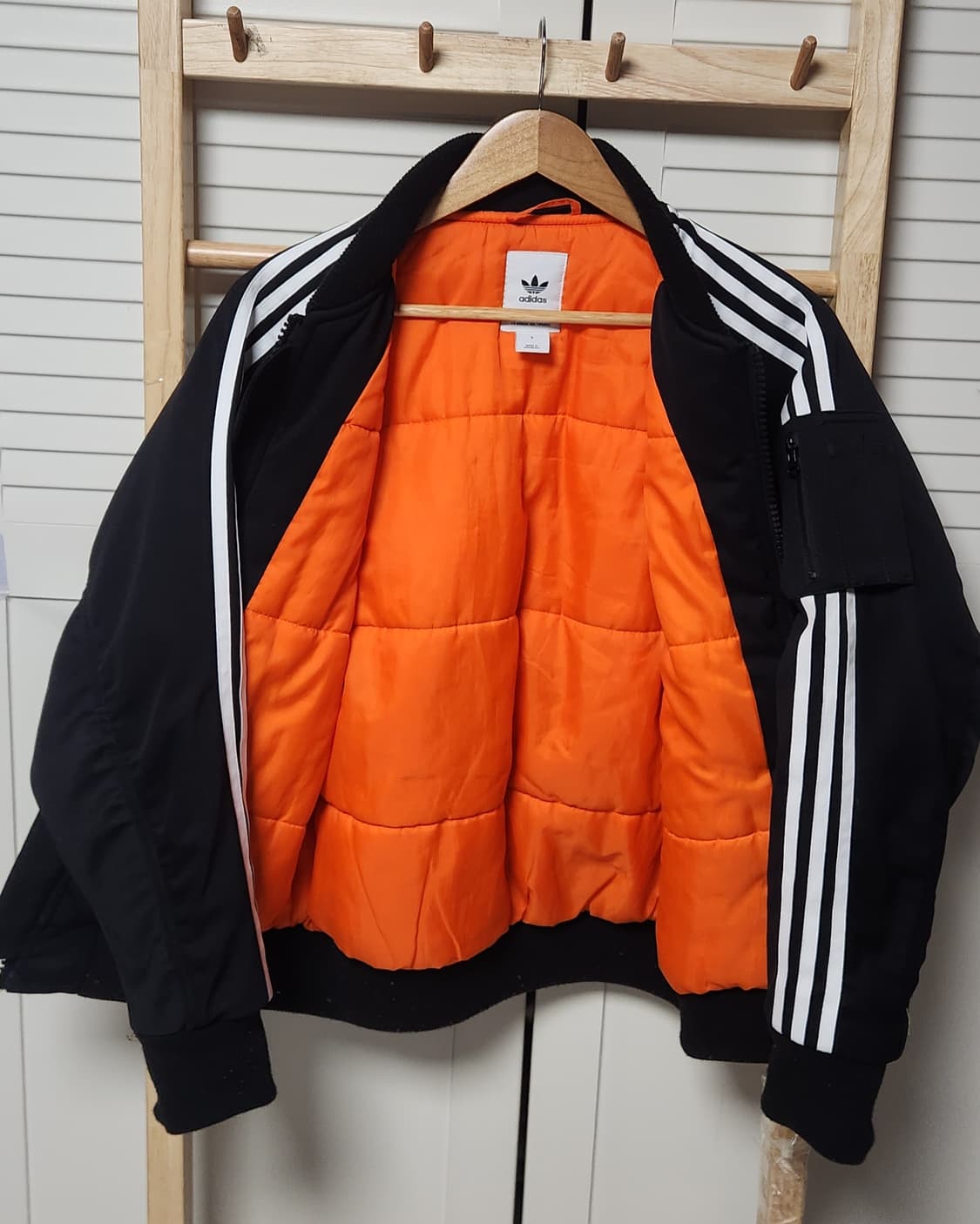 아디다스 삼선 블랙 봄버 점퍼 자켓  상품이미지5
