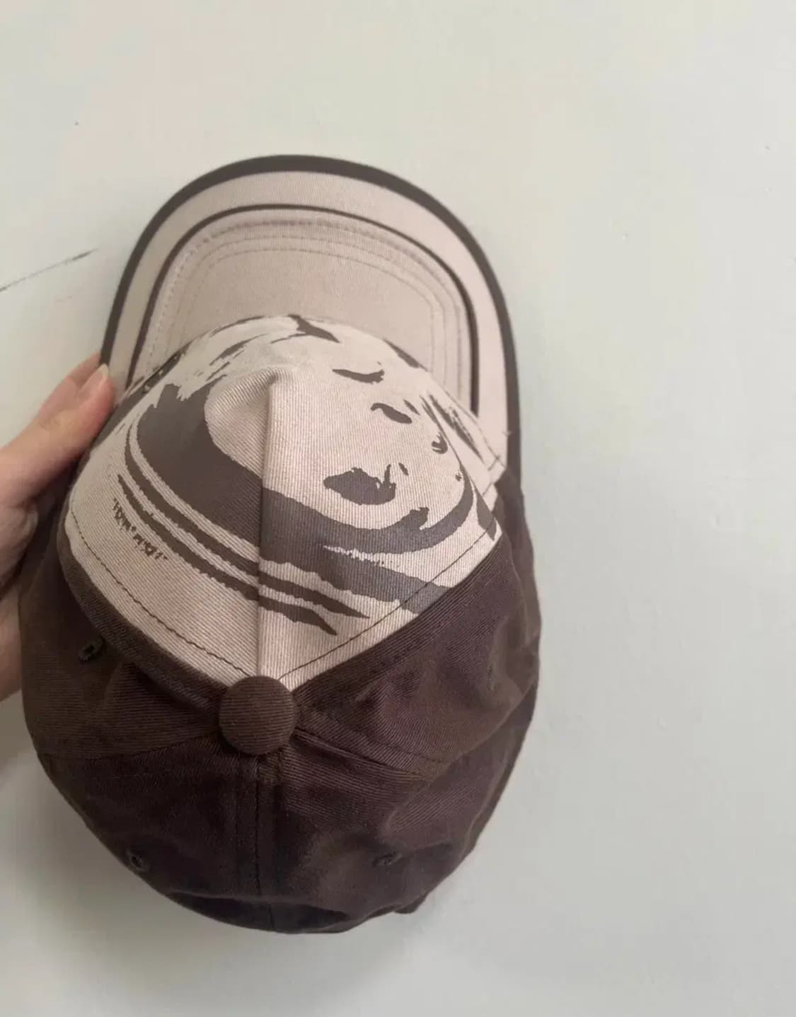 빈티지 베이지 브라운 볼캡 상품이미지4