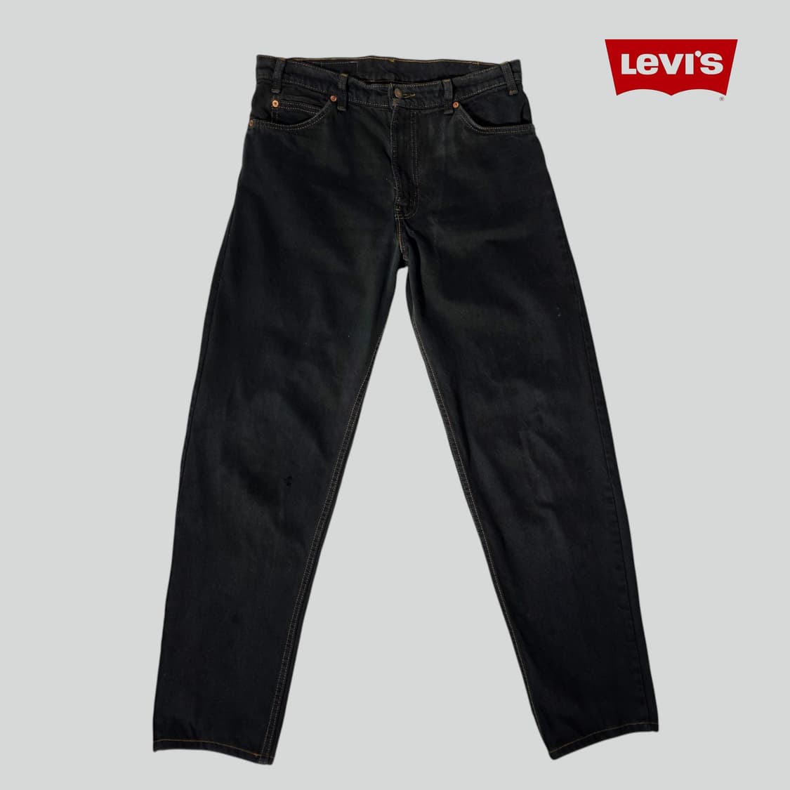 [W34L32]90s 리바이스 550 오렌지탭 블랙 데님팬츠 상품이미지1