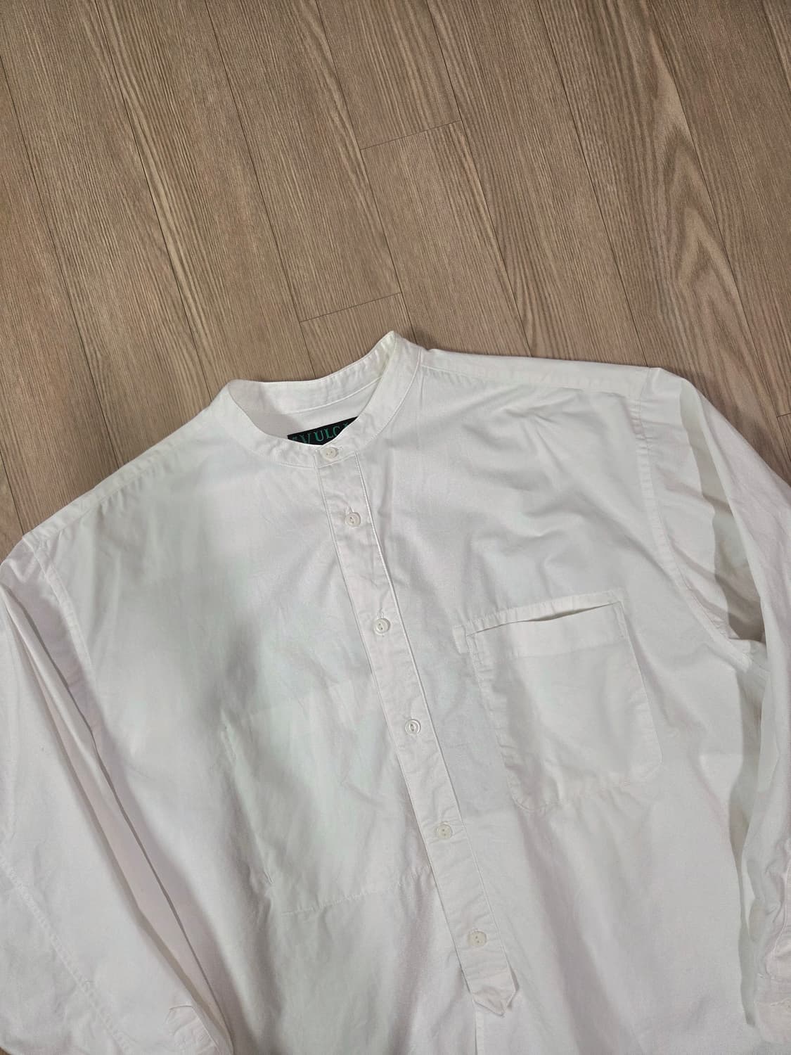 vulcain 화이트 루즈핏 헨리넥 셔츠 상품이미지2