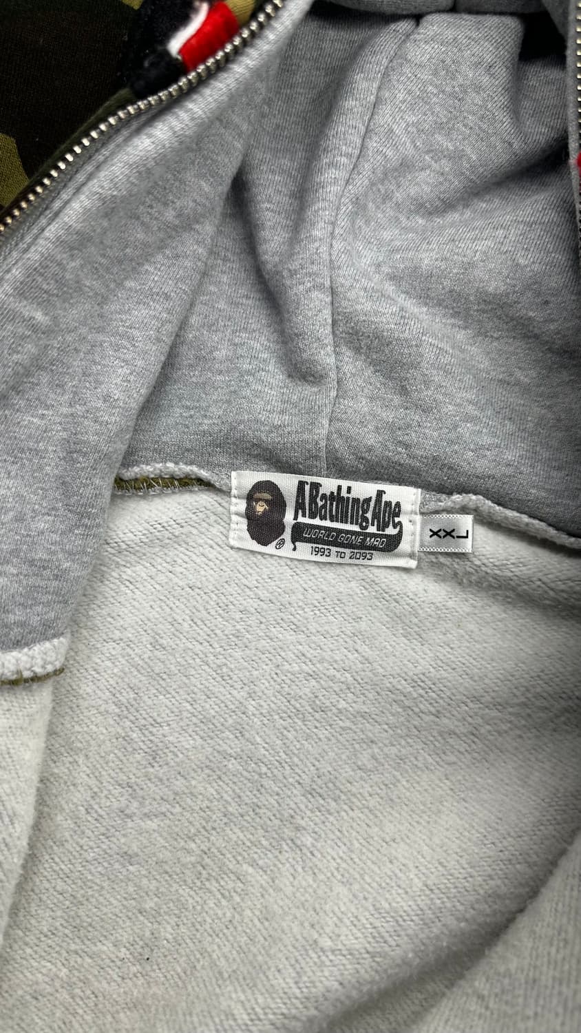 베이프 샤크 후드집업 그레이 카모 WGM 상품이미지5