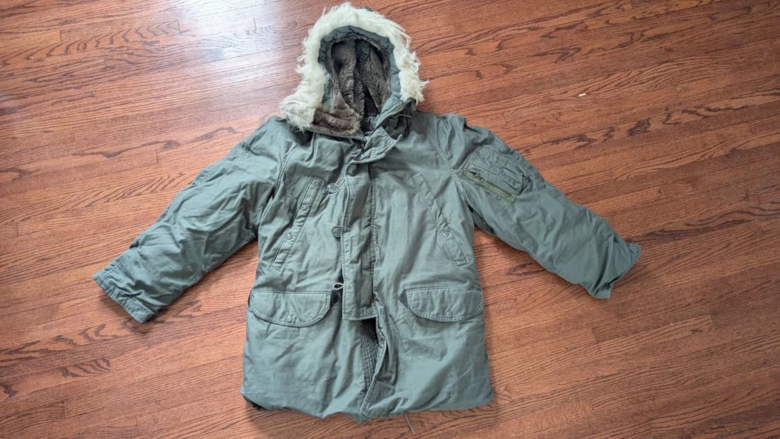 80s 미공군 납품용 그린브라이어 인더스트리 N-3B 파카 올리브그린 상품이미지1