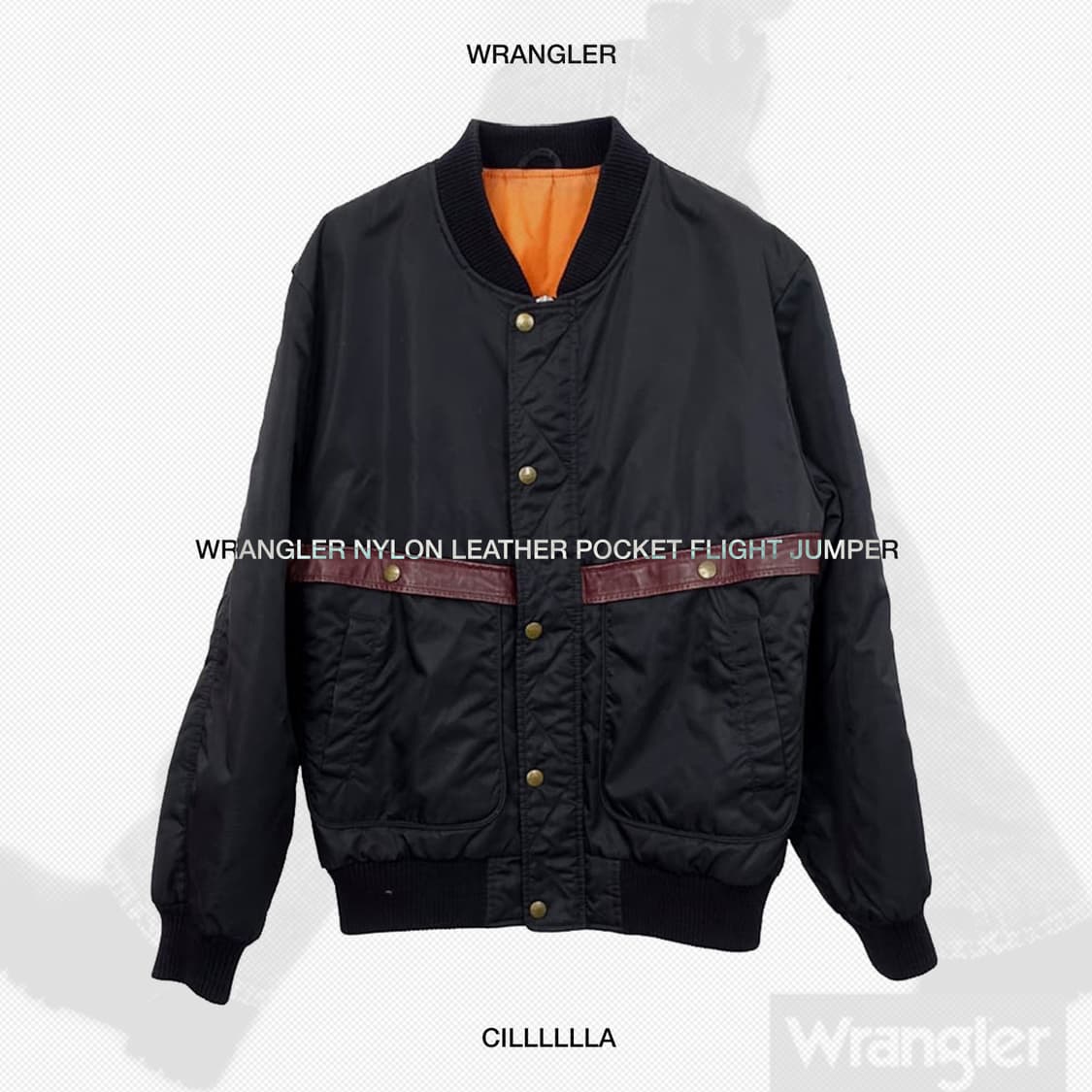 [100] WRANGLER 랭글러 레더포켓 MA1 항공점퍼 상품이미지1