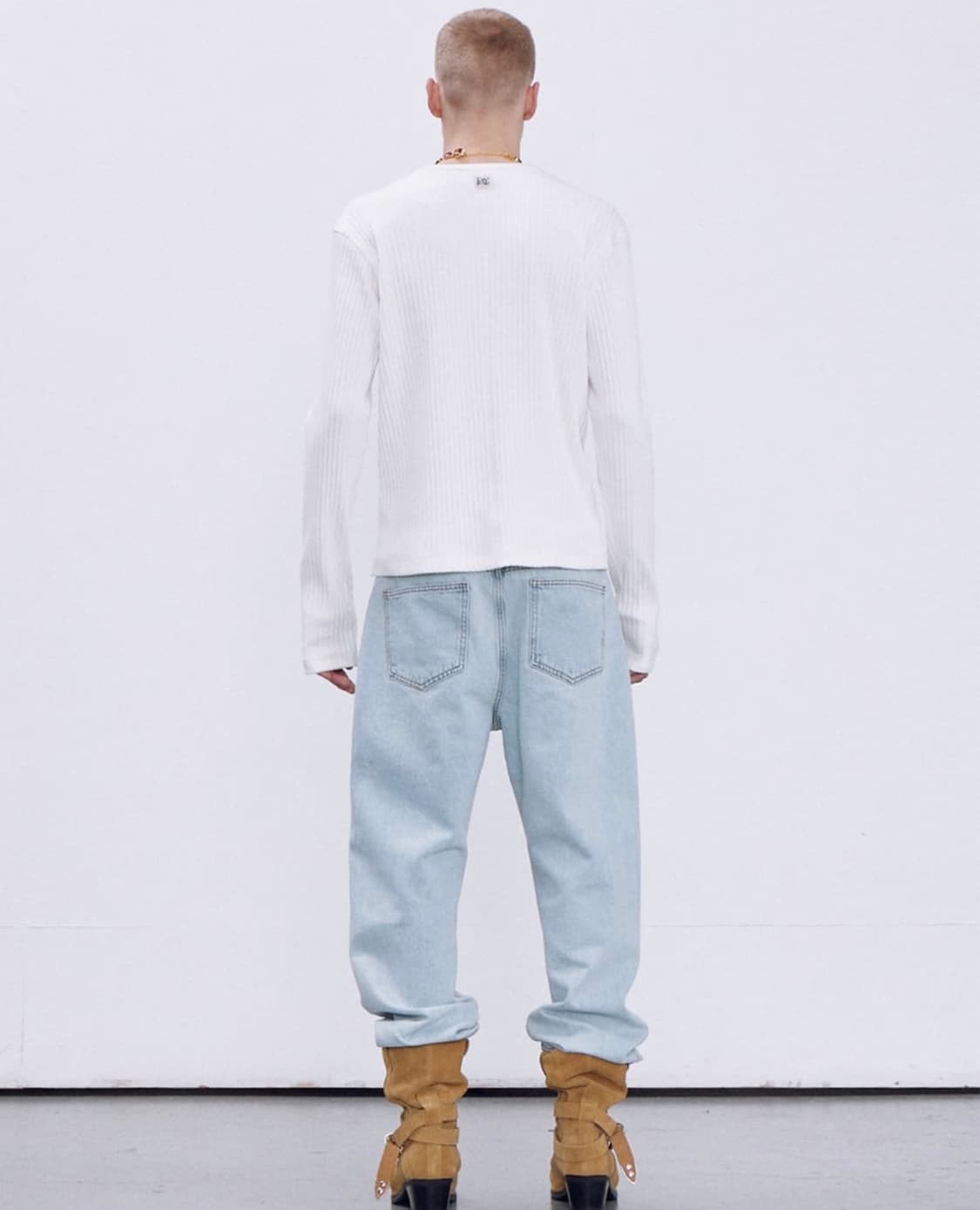 렉토 / RC로고 자카드 패치 헨리넥 / L 상품이미지3