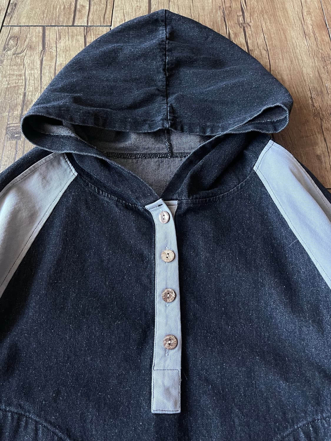 Denim Pullover Hood T-Shirt 상품이미지2