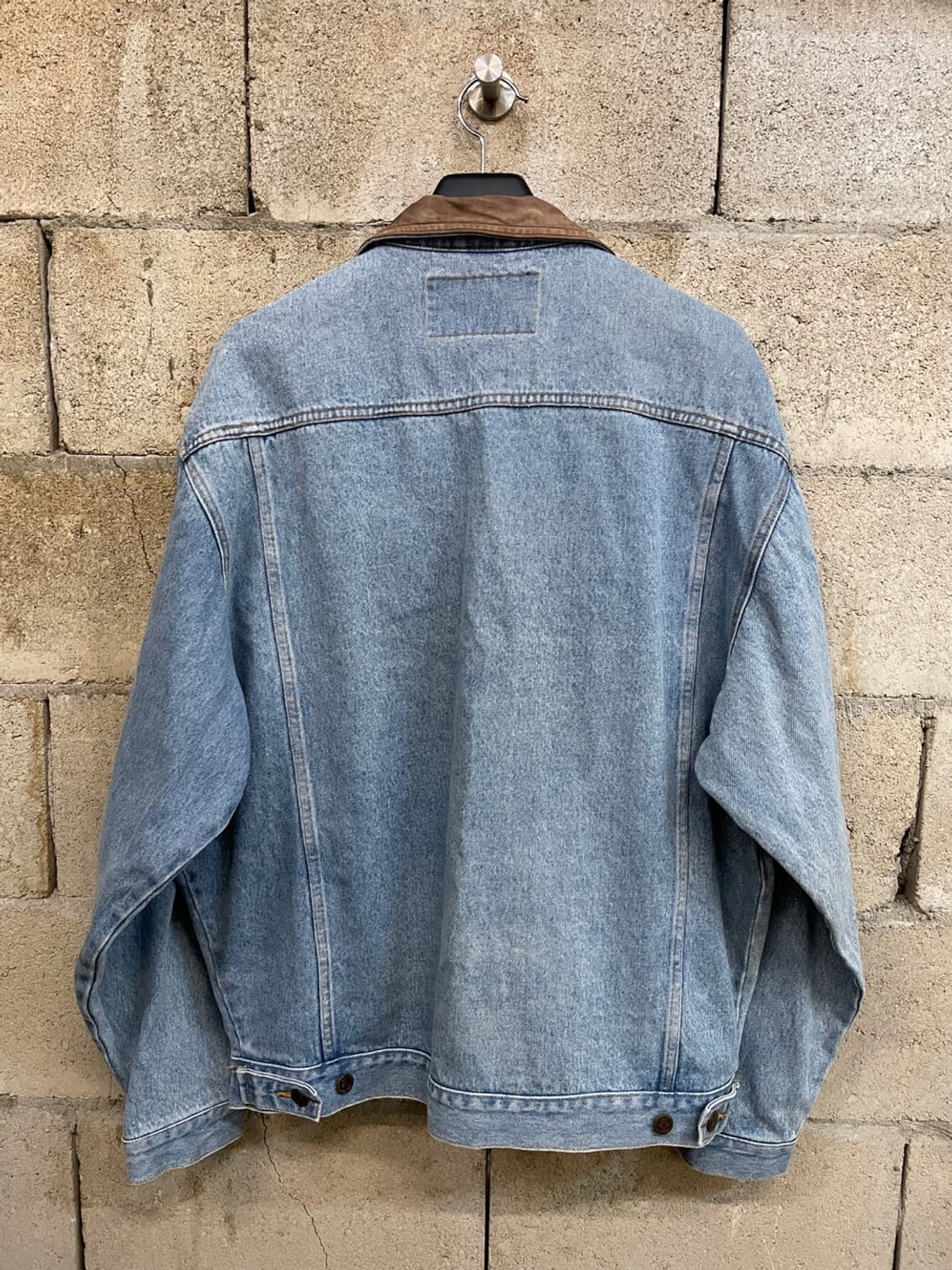 90s 잔스포츠 가죽 카라 데님 자켓  상품이미지4