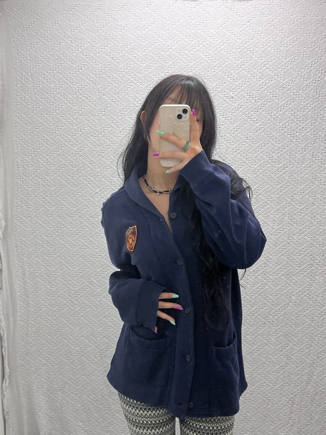 폴로 랄프로렌 빈티지 숄카라 패치 약기모 가디건 XL C07318 상품이미지2