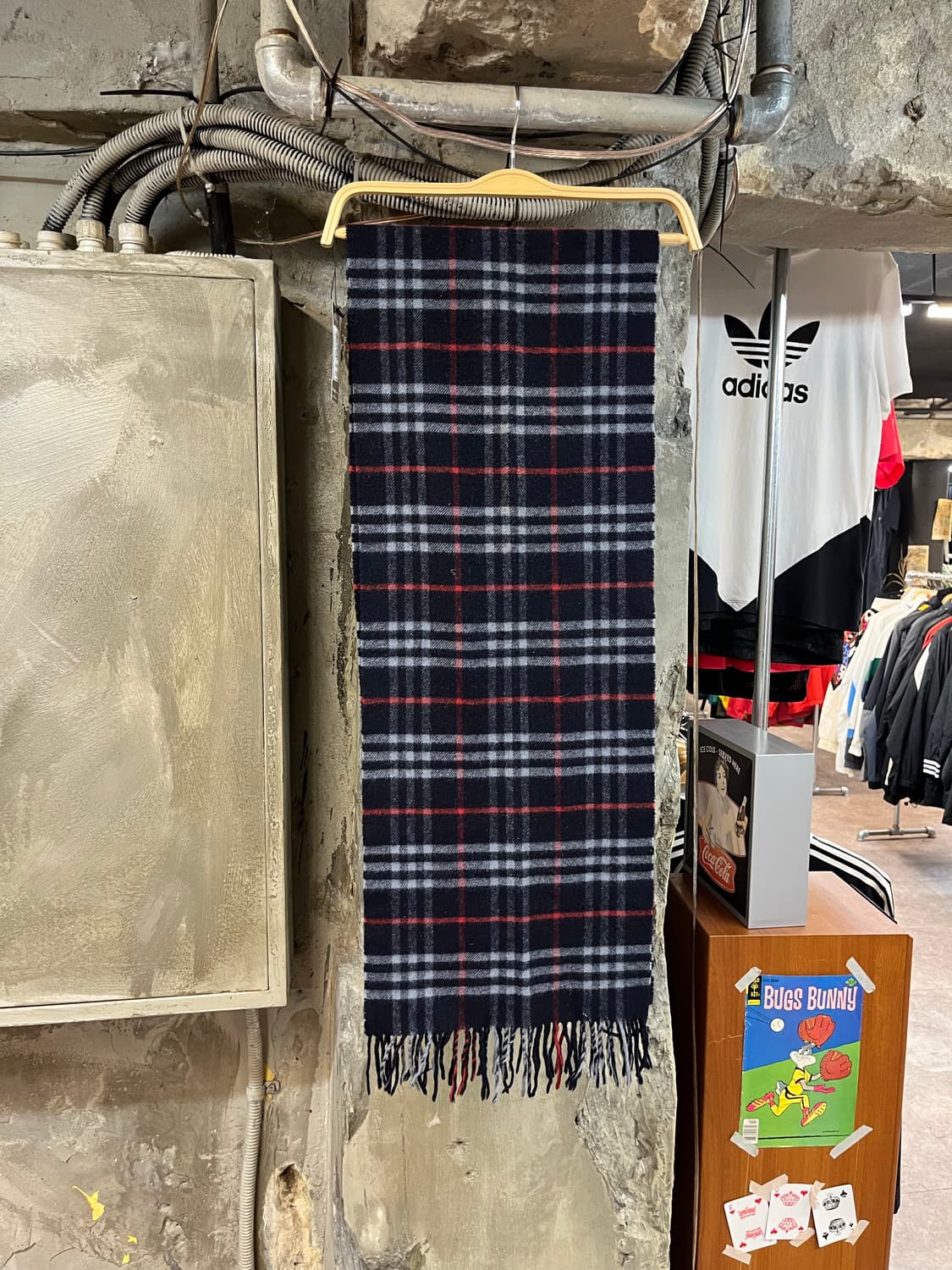 버버리 체크 머플러 네이비 #csz1977 상품이미지3