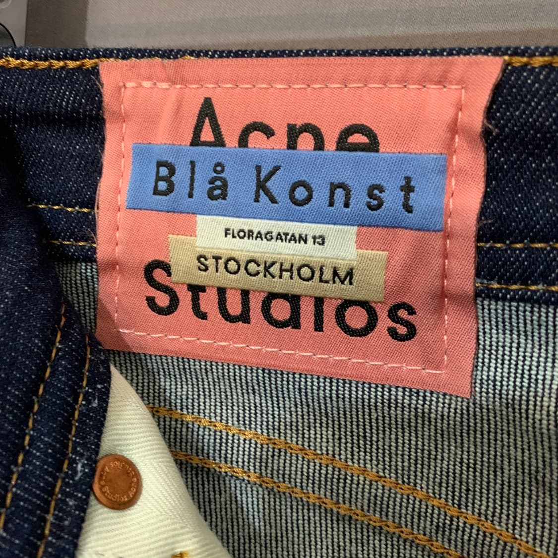 24인치 아크네스튜디오 블라 콘스트 진청 인디고 스판 데님 청바지 상품이미지6