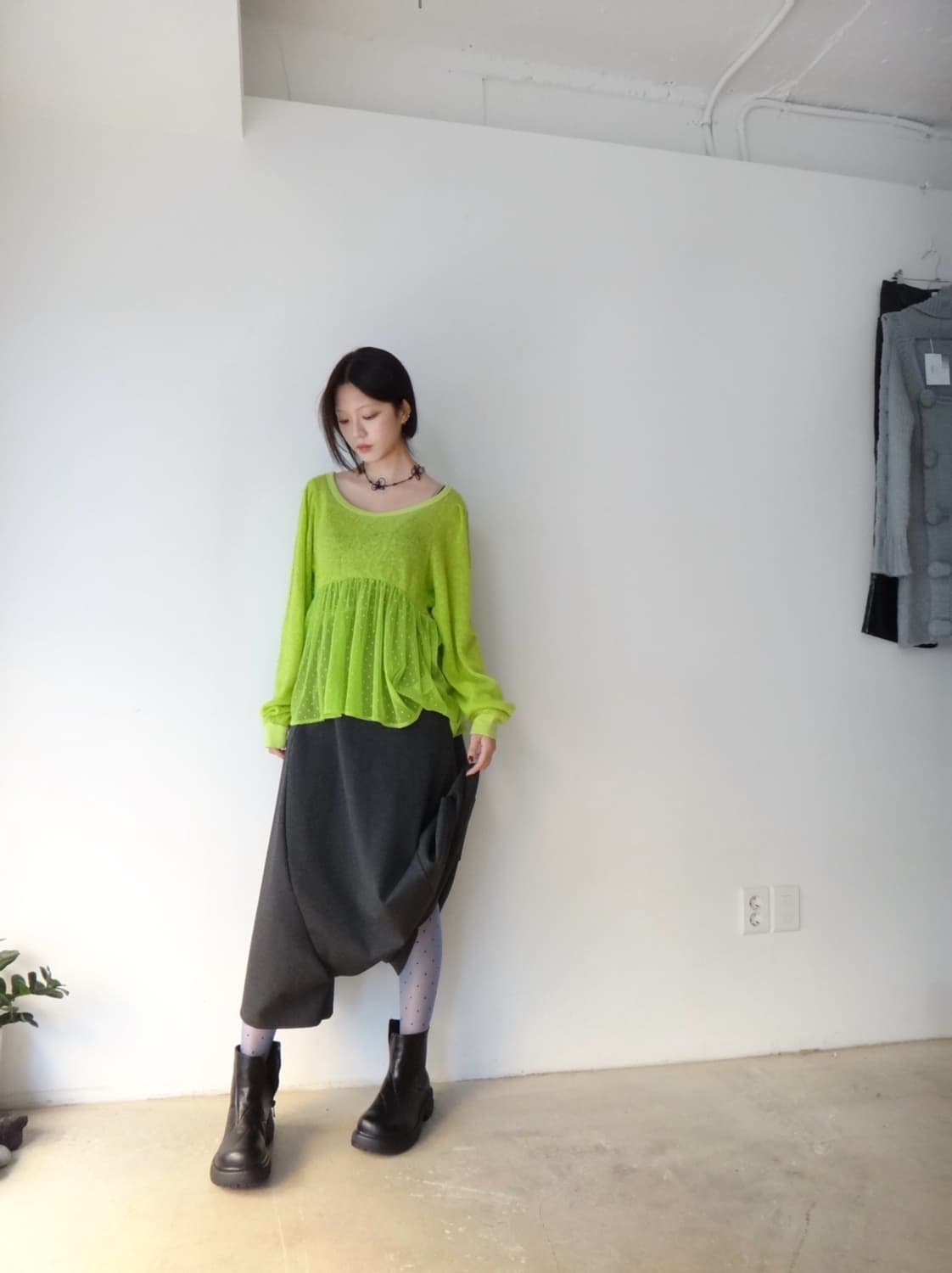 Hybrid Avant Pants Skirt / gray 상품이미지6