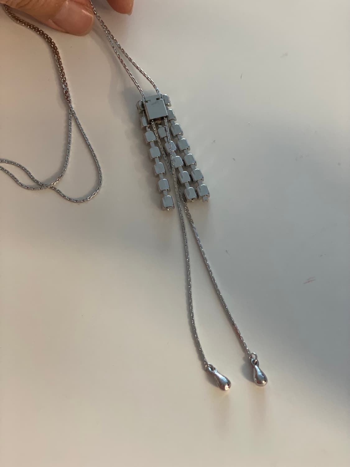 빈티지 큐빅 타이형 목걸이 상품이미지4