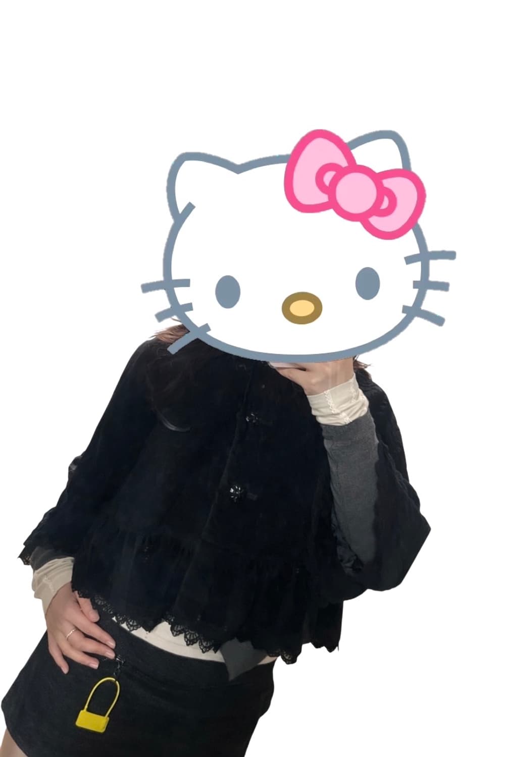 액시즈팜 레이스 트리밍 케이프 자켓 상품이미지1