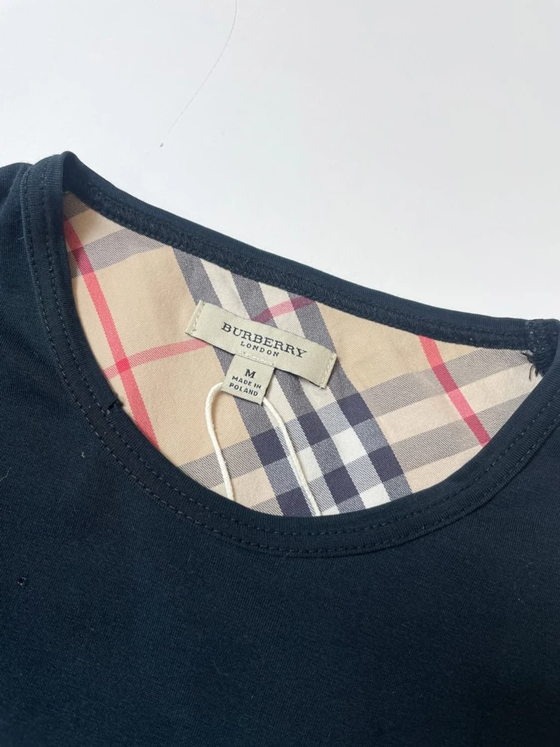 버버리 체크 트리밍 엘보우 패드 롱슬리브 PN9536 상품이미지6