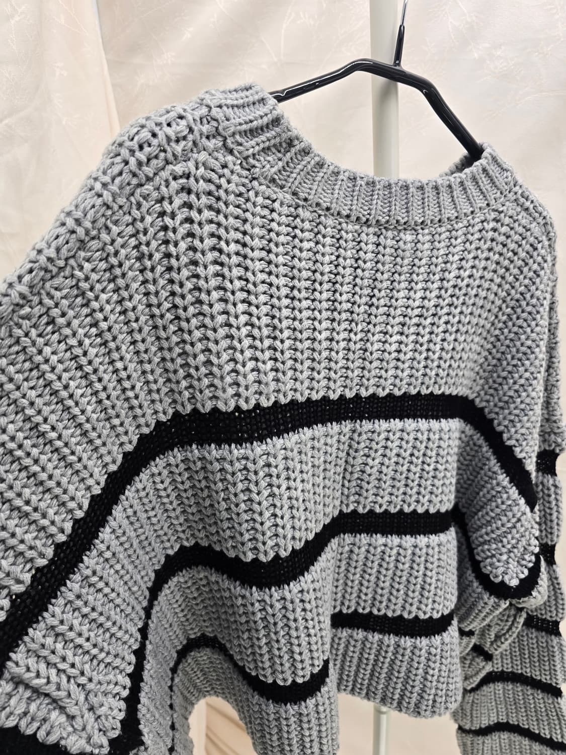 Savant Syndrome 스트라이프 크롭 니트 상품이미지8