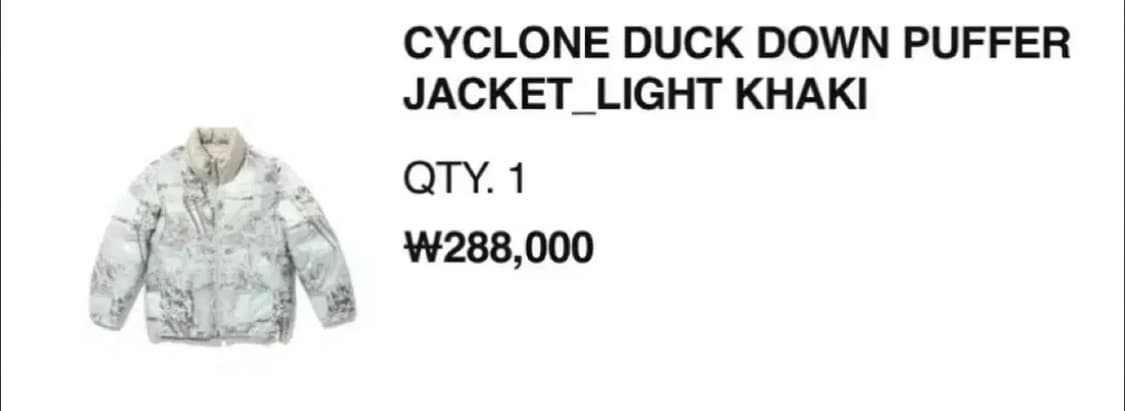 MSCHF 미스치프 싸이클론 덕다운 패딩 상품이미지2