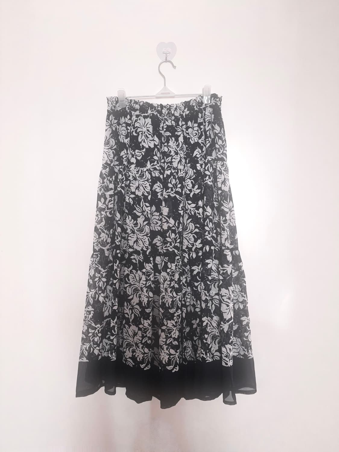 에스닉 오리엔탈 플라워 쉬폰 롱스커트 (착샷o) 상품이미지1