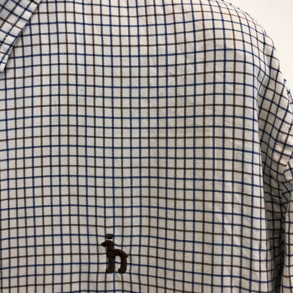 헤지스 자수로고 깅엄셔츠 110 사이즈 상품이미지2