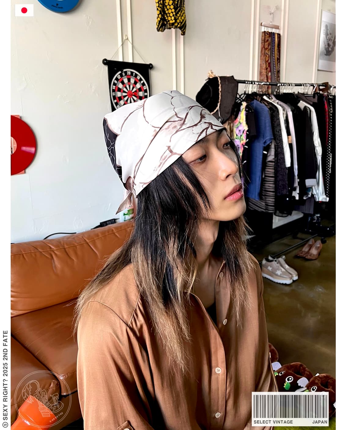 JPN Vintage Oriental Floral Print Scarf 상품이미지1