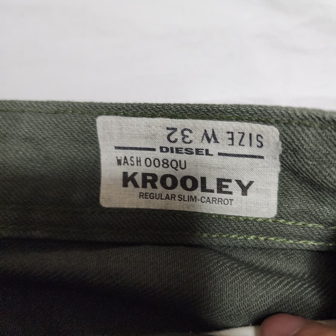 디젤 크루리 레귤러 슬림 워크웨어 아메카지 카키팬츠 상품이미지10