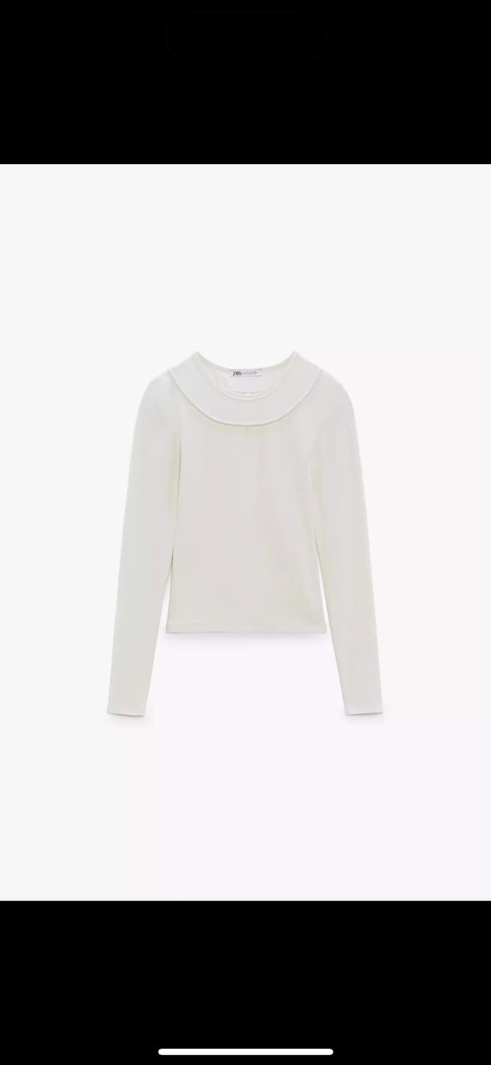 택달린 새상품 자라 더블 카라 티셔츠 m 상품이미지1