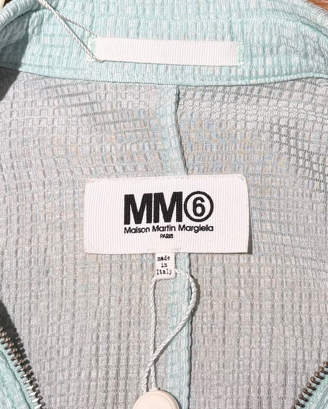 mm6 민트 시어서커 카라 집업 자켓 상품이미지7