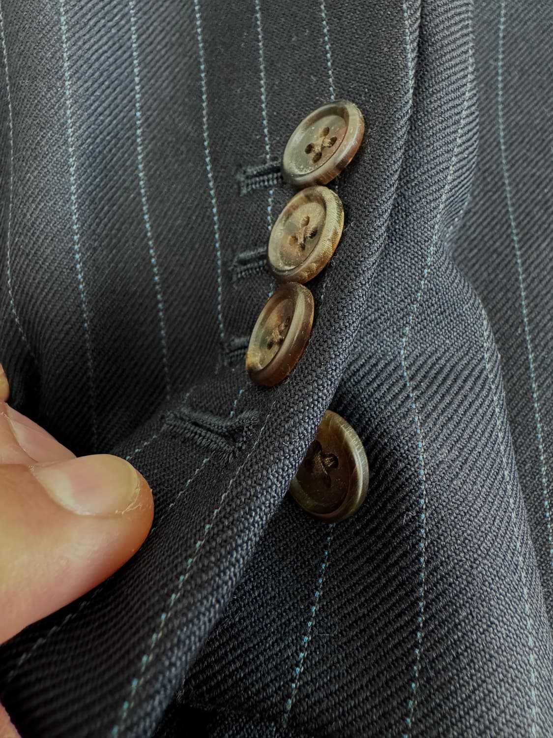 일본 타케오 키쿠치 스컬쳐 울 3버튼 더블벤트 수트자켓/슬림핏 L-XL 상품이미지4