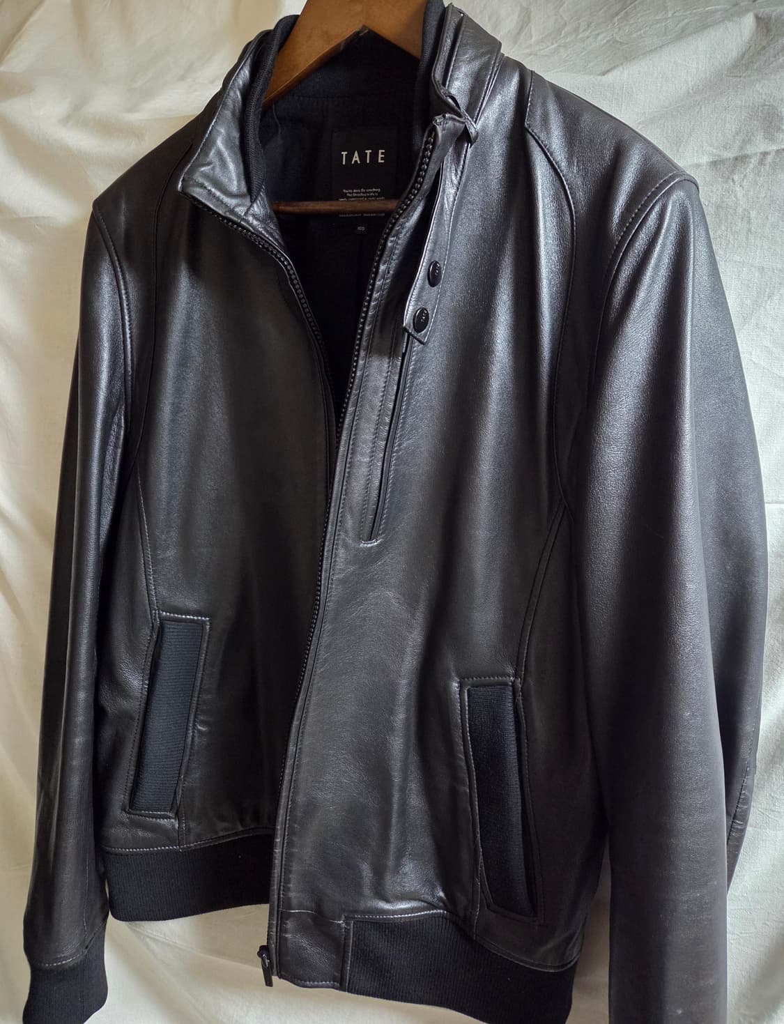 TATE 테이트 블랙 램스킨 레더 가죽 자켓 105 상품이미지8