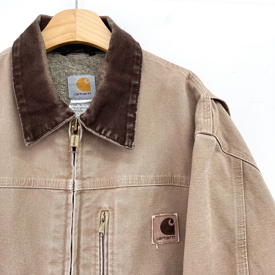 칼하트 C61 샌드스톤 릿지 쉐르파 라이닝 워크 자켓 상품이미지4