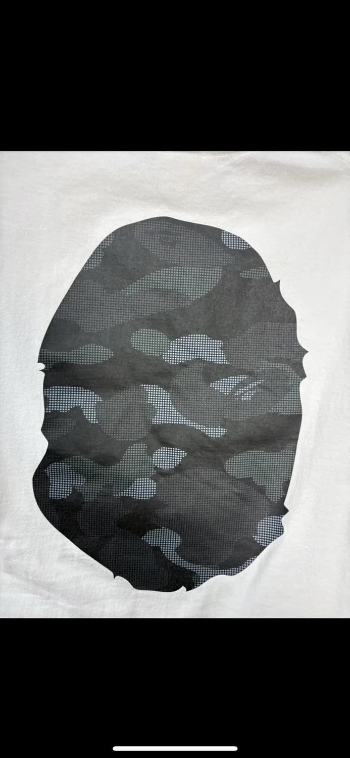 베이프 카모 빅사루 화이트반팔 H1908 상품이미지5