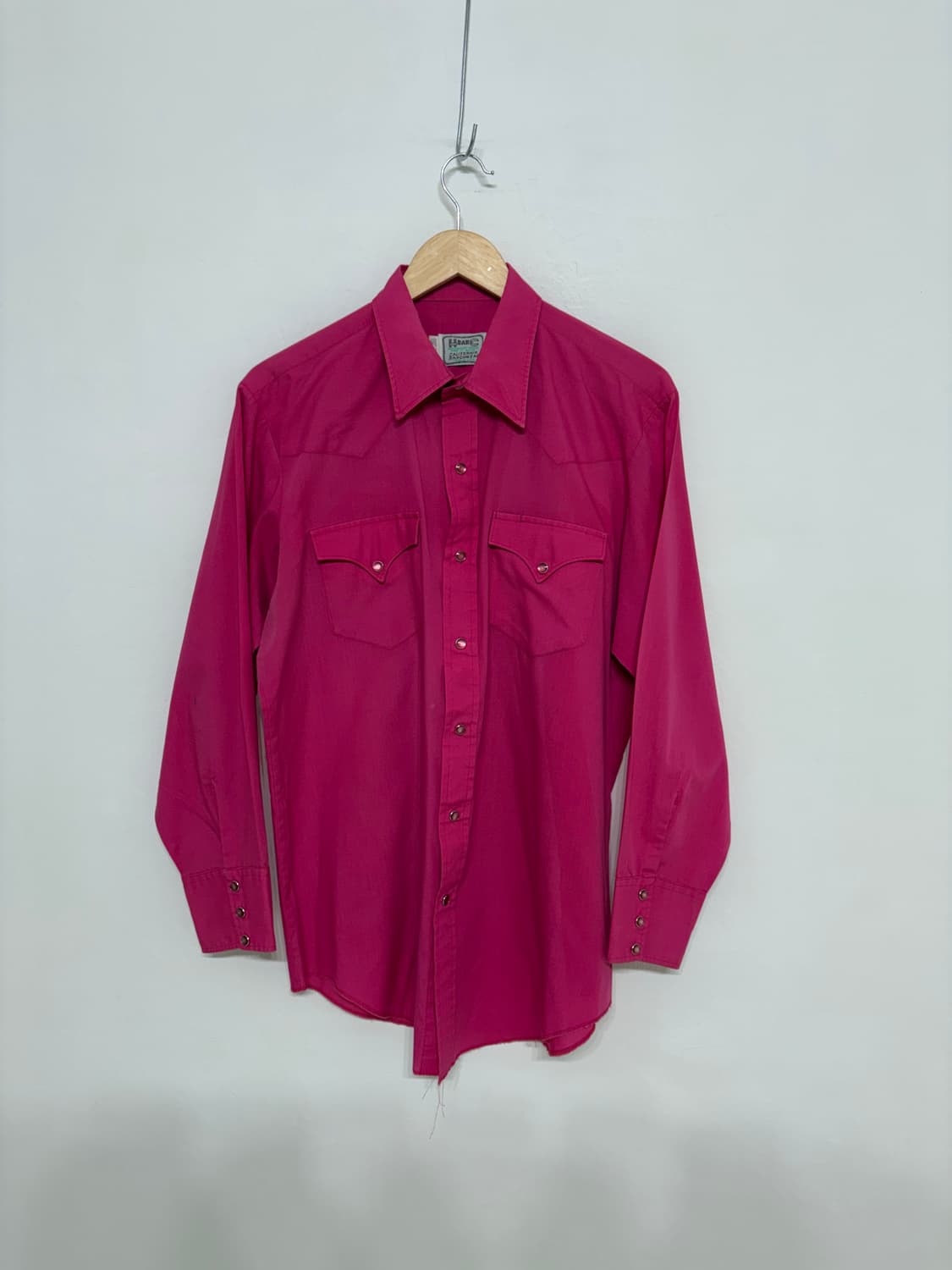 70's vtg H bar C faded Pink Western Shir 상품이미지1