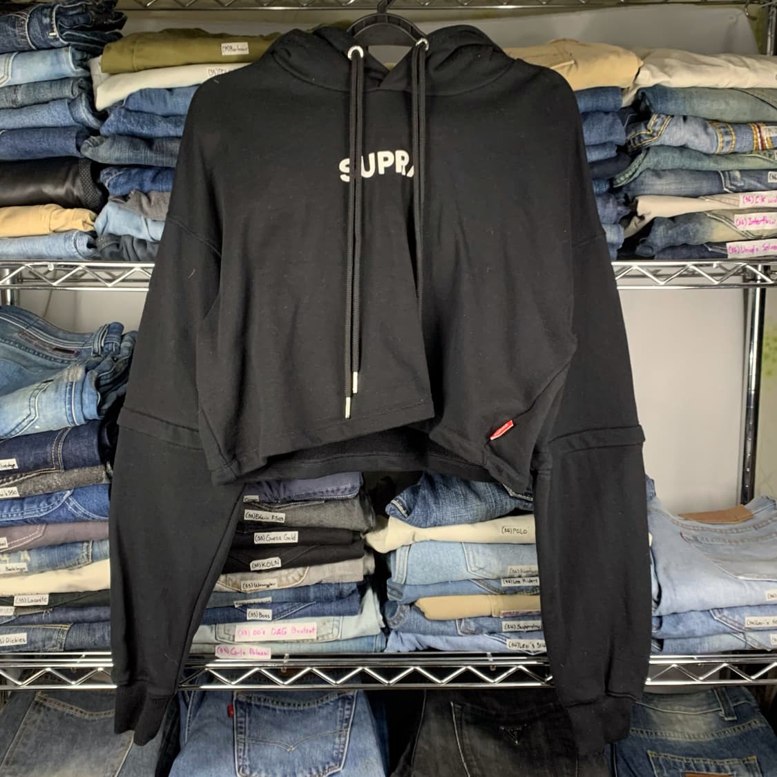 [S] SUPRA 암 디테쳐블 크롭핏 후디 상품이미지2