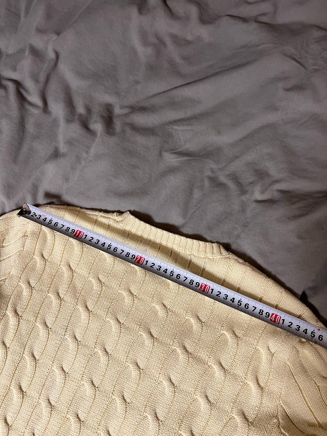 폴로 랄프로렌 케이블 꽈배기 니트 크림색 s 상품이미지10