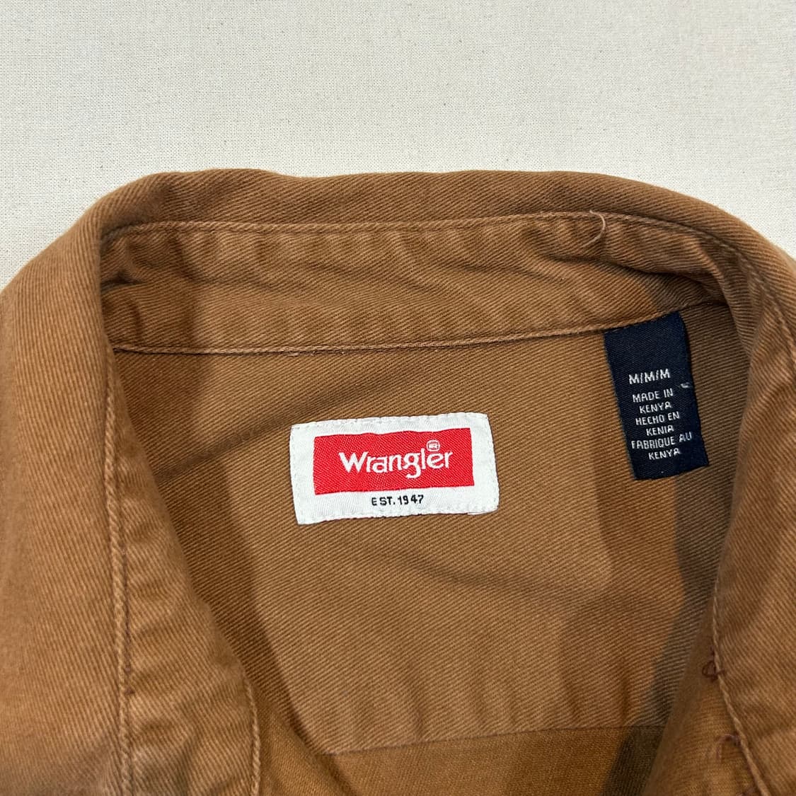 M) Wrangler 랭글러 투포켓 워크웨어 코튼 셔츠 브라운 상품이미지8