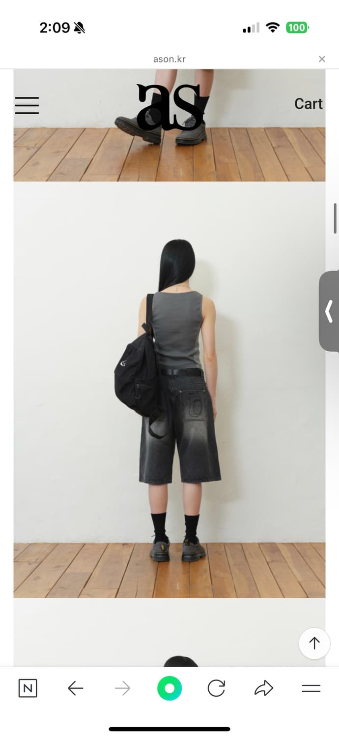 애즈온 데님 버뮤다 팬츠  상품이미지2