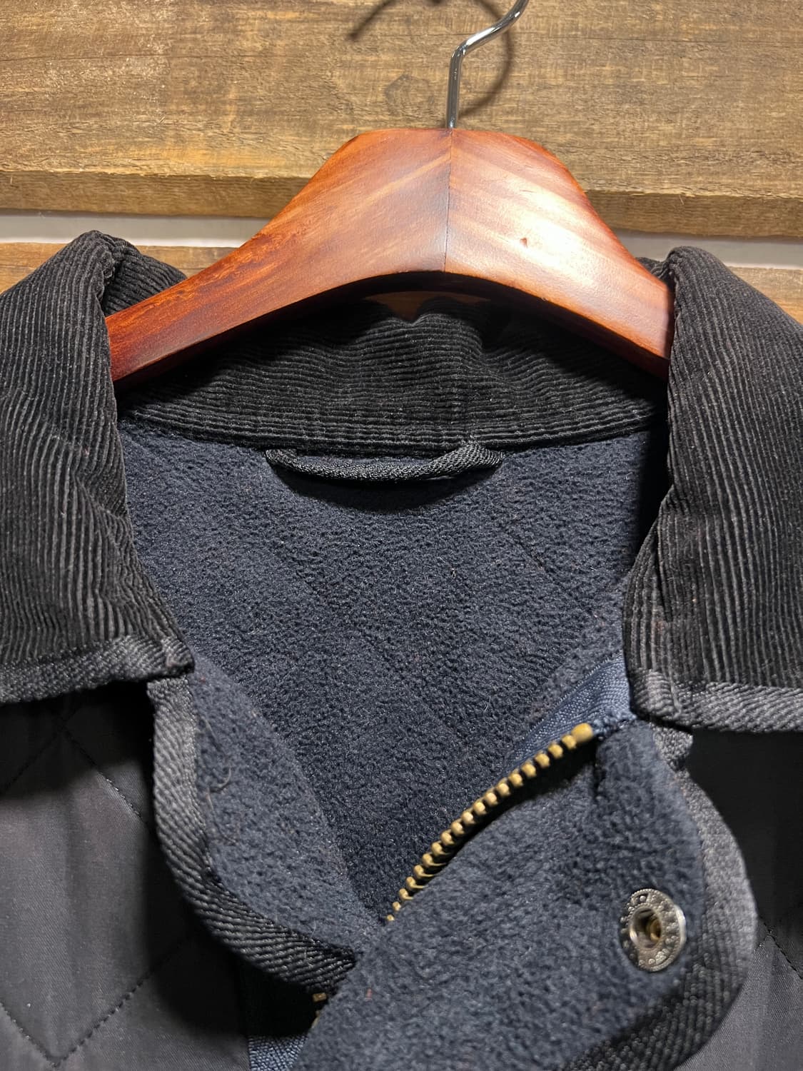 [XL]Barbour 바버 블랙 왁스드 코튼 퀼팅 자켓 상품이미지2